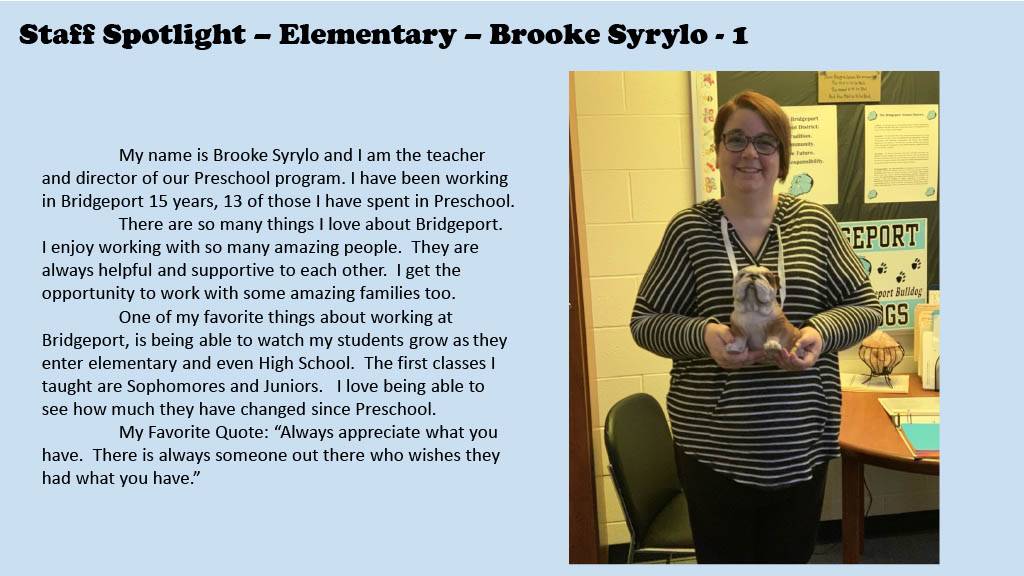 Brooke Syrylo - Staff Spotlight