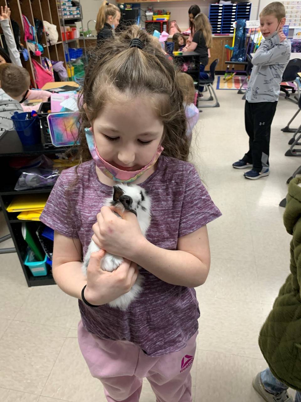 Student with Bunny