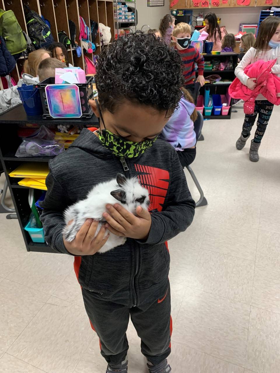 Student with Bunny