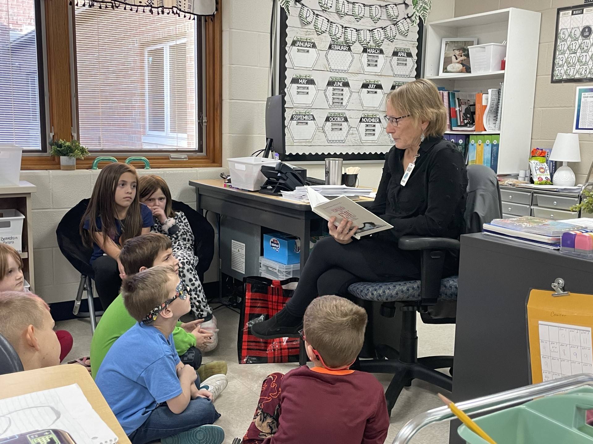 Volunteer Reader Visits Mrs. Cowser’s Class