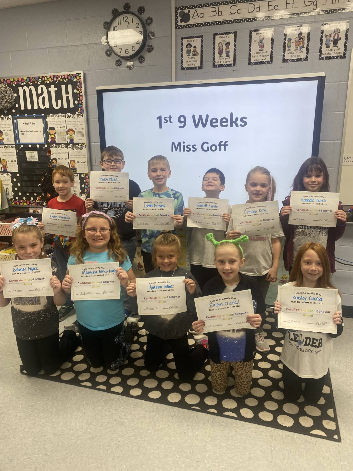 1st 9 weeks all green and orange