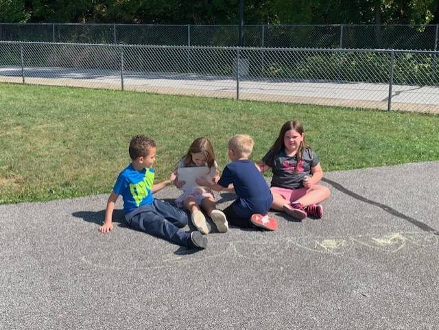 Students using math